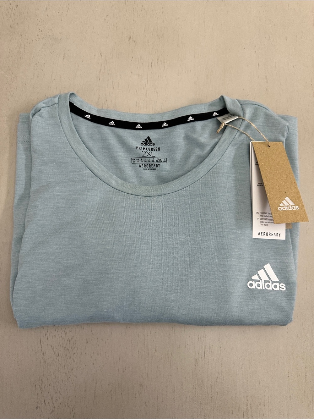 adidas Men’s AEROREADY Primegreen Short Sleeve Tee - Magic Grey - Size 2XL - NWT